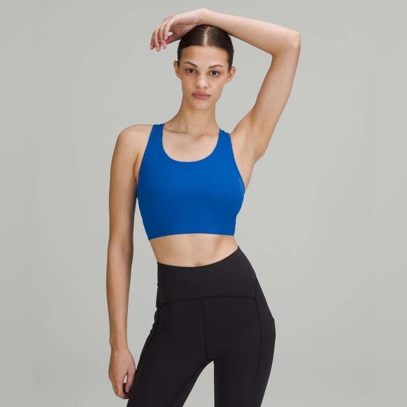 lululemon athletica Other - NWT Lululemon Stash It All Bra Cobalt Blue Padding Cross Back Straps Size 6​​
